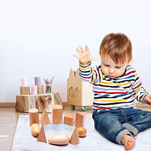 KCHEX Wooden Montessori Mystery Bag Geometry Blocks Set Educational Cognitive Toys 10pcs/set