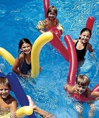 COLIBROX 6 Pk Doodles Inflatable Pool Float Noodles Toy Learn to Swim Water Aerobics