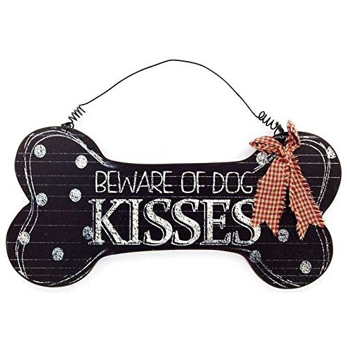 Toysdone Beware of Dog Kisses Hanging Sign Media Room Theater Decoration Product Name