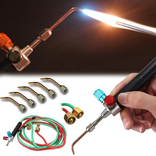 SKEMIX Top Gas Torch Welding Soldering Little Torch Soldering With 5 Weld Tips