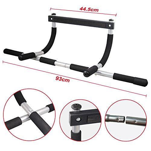 SKEMIX Super Sport Heavy Duty Doorway Chin Pull Up Bar Exercise Fitness Gym Home Door Mounted