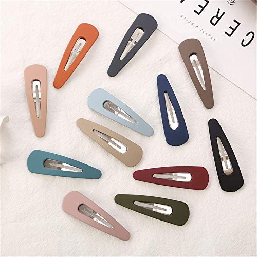 Toysdone Hair Clip Hairpin Girl Bangs Patchon Fastener Hairpin Hair Accessories Girls Hair Ornament Hairpin Pinning Gift (Set of 12 pcs,7 CM)