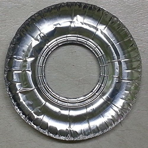 COLIBYOU 40 Pcs. Aluminum Foil Round Gas Burner Disposable Bib Liners Covers