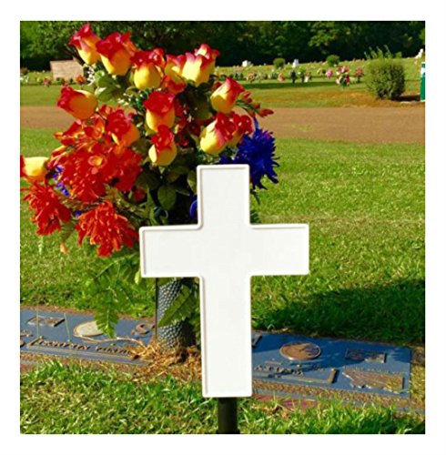 COLIBROX Solar Lighted Cross Memorial Light for Grave or Garden