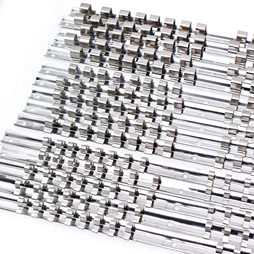 KCHEX 15pcs Socket Rails 1/4" 3/8" 1/2" 16 Clip On Rail Tool Organizer Storage