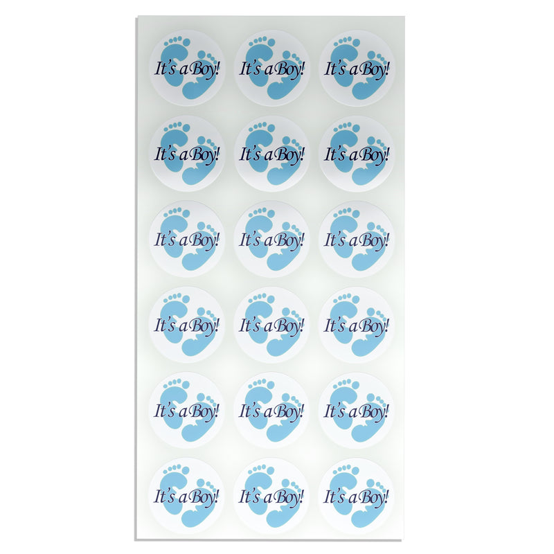COLIBYOU 108 ''It's A Boy'' Baby Shower Feet Stickers Birthday Party Baby Shower Favors Stickers Favors Decoration (Blue) Baby Shower Party Supplies Baby Shower Favors For Boys